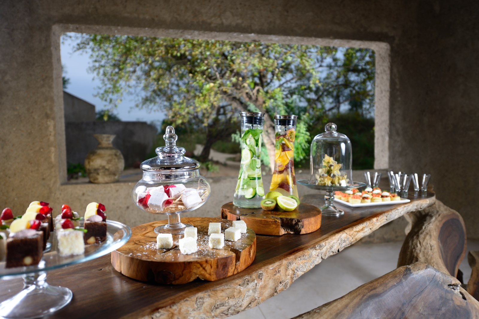 <p>The Sabi Sabi Earth Lodge offers a traditional high tea experience for its guests, which is a popular and enjoyable way to relax and indulge after a morning game drive or safari excursion. High tea is typically served in the lodge's main lounge or on the deck, and features a variety of sweet and savory treats, along with a selection of teas and other beverages.</p>